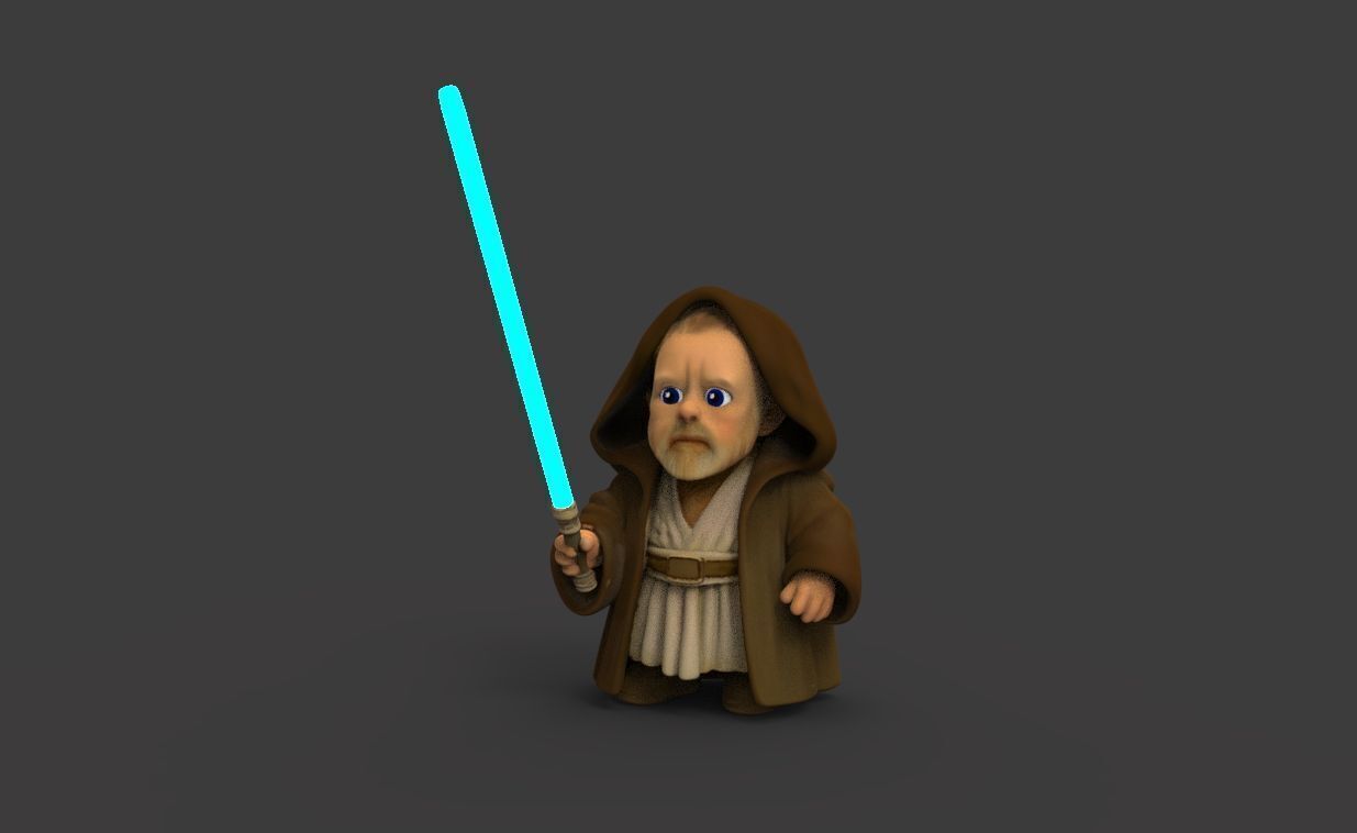 Baby Obiwan 3D print model_3