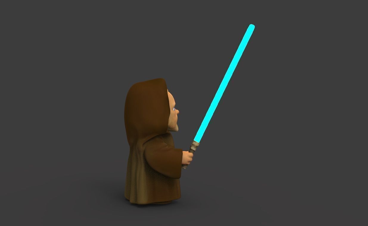 Baby Obiwan 3D print model_9