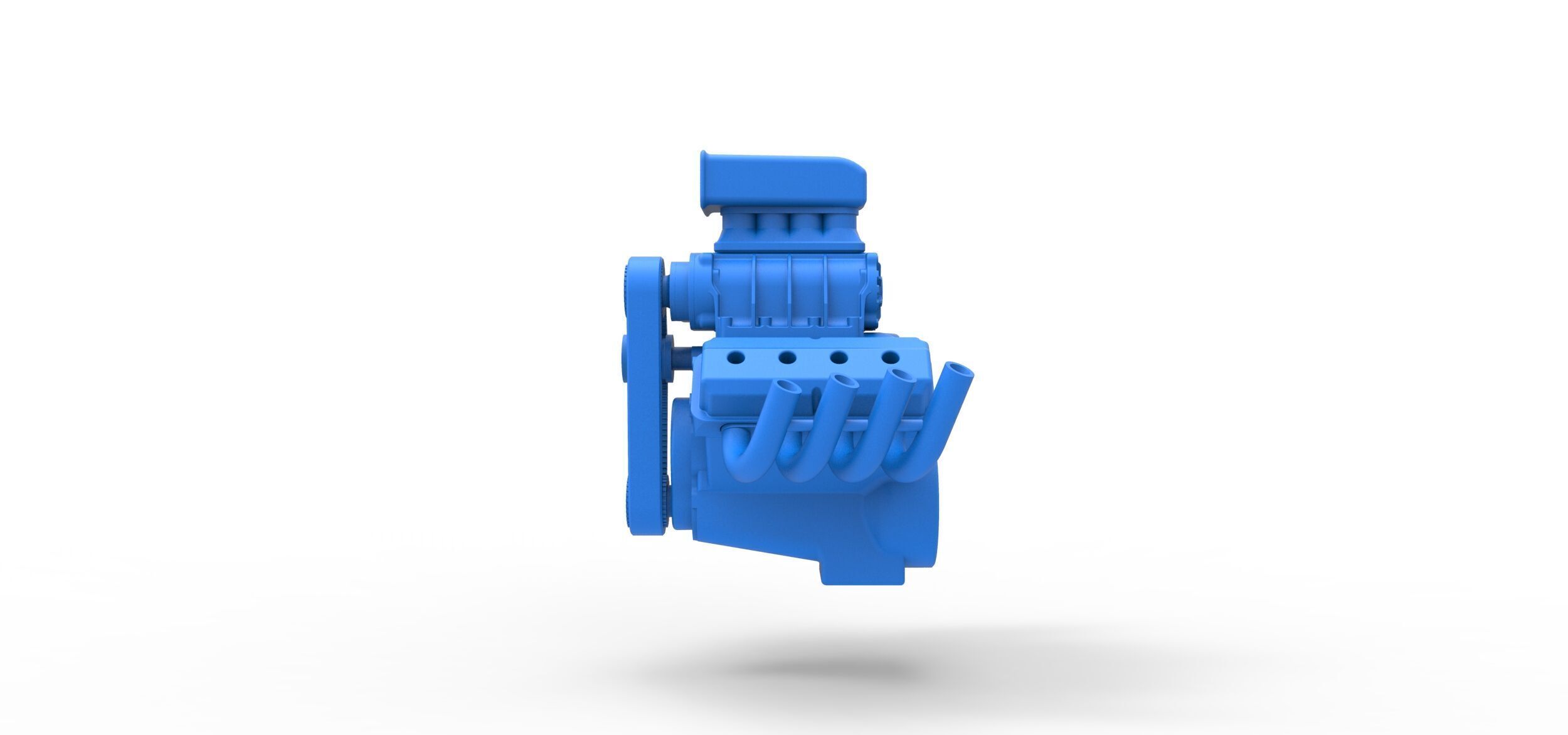 Engine V8 for vintage dragster Version 6 Scale 1 to 25 3D print model_7