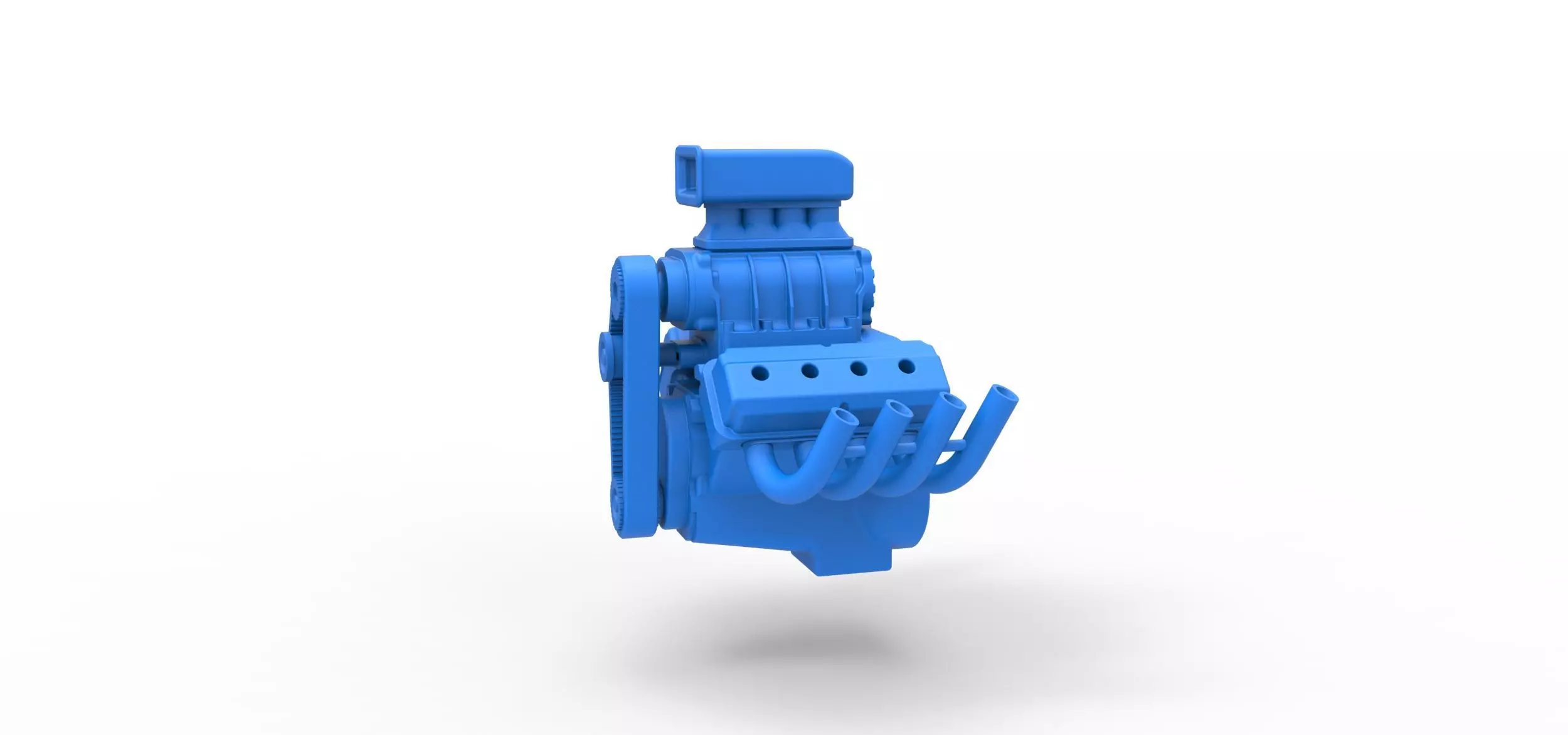 Engine V8 for vintage dragster Version 6 Scale 1 to 25 3D print model_0