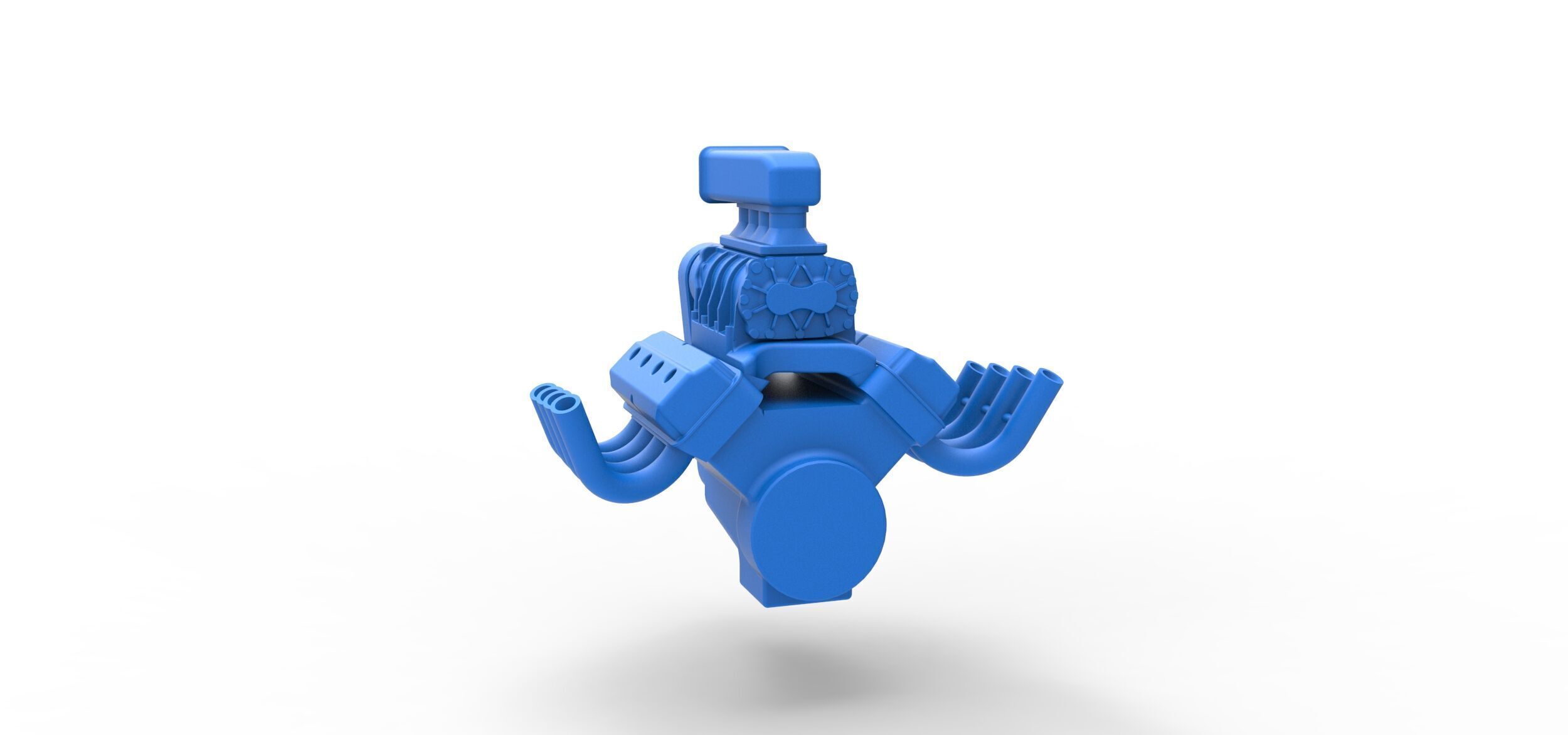 Engine V8 for vintage dragster Version 6 Scale 1 to 25 3D print model_10