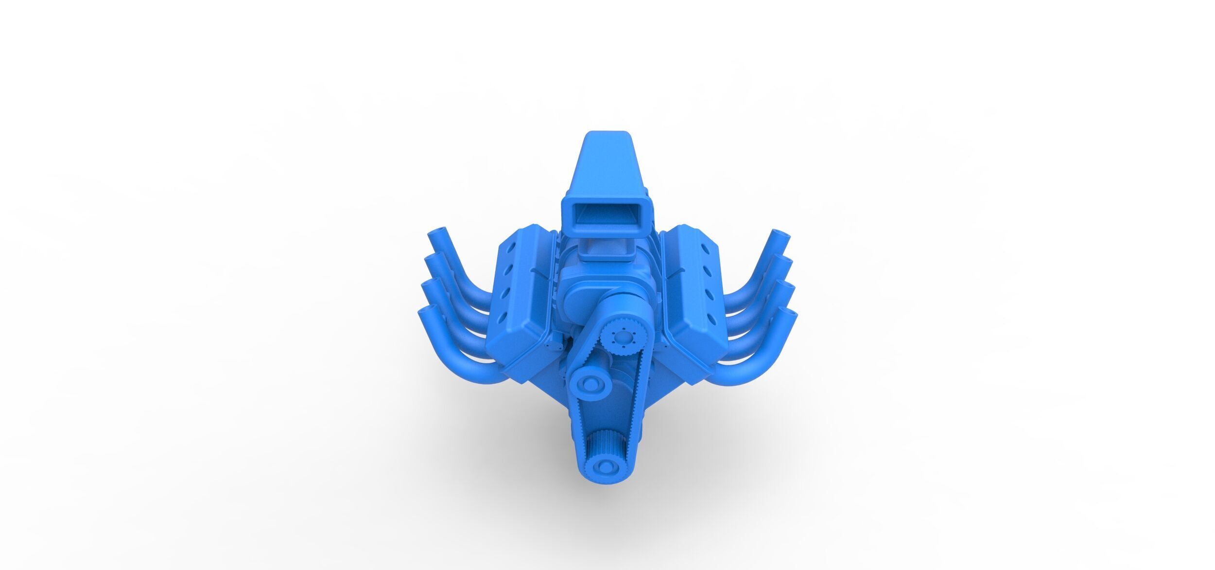 Engine V8 for vintage dragster Version 6 Scale 1 to 25 3D print model_5