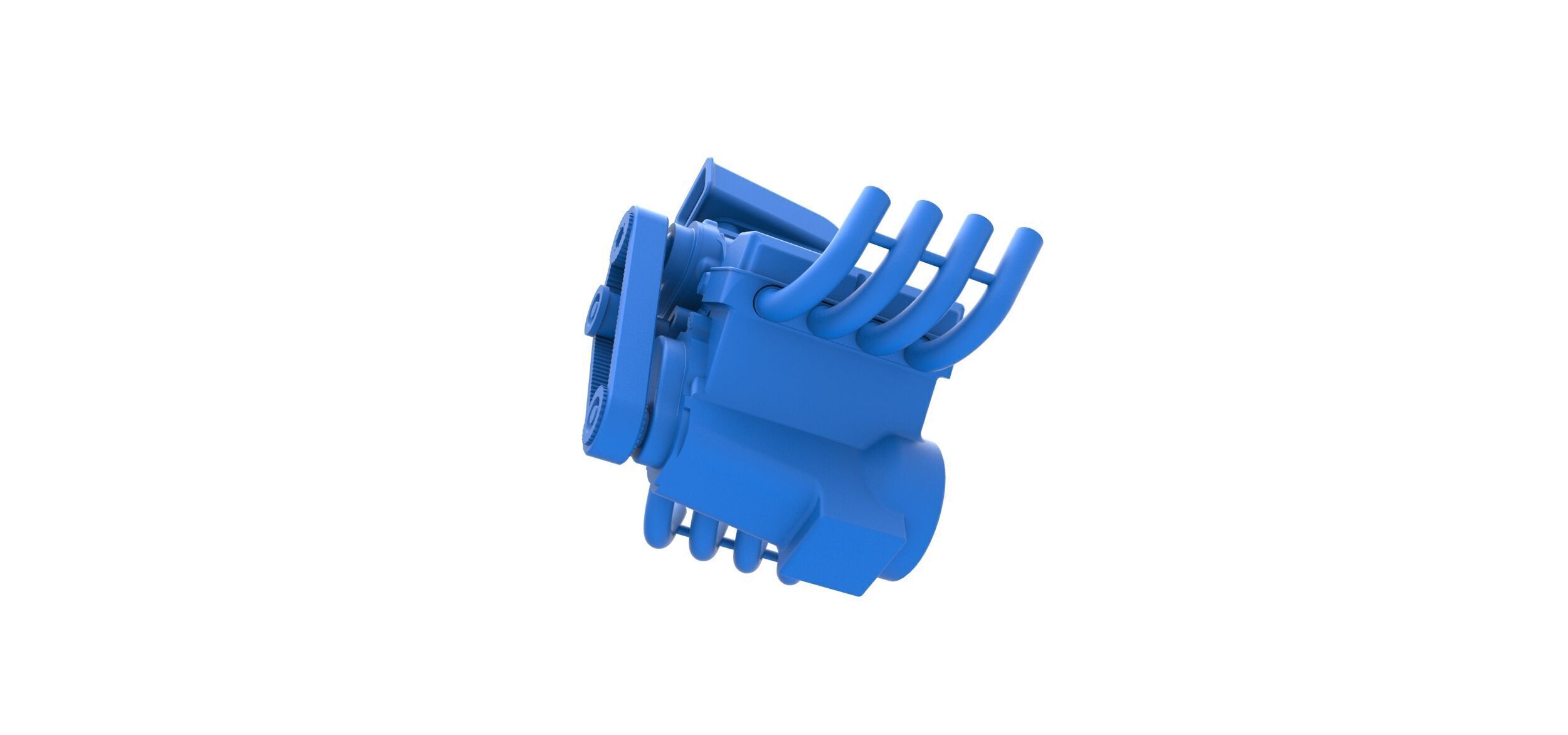 Engine V8 for vintage dragster Version 6 Scale 1 to 25 3D print model_2