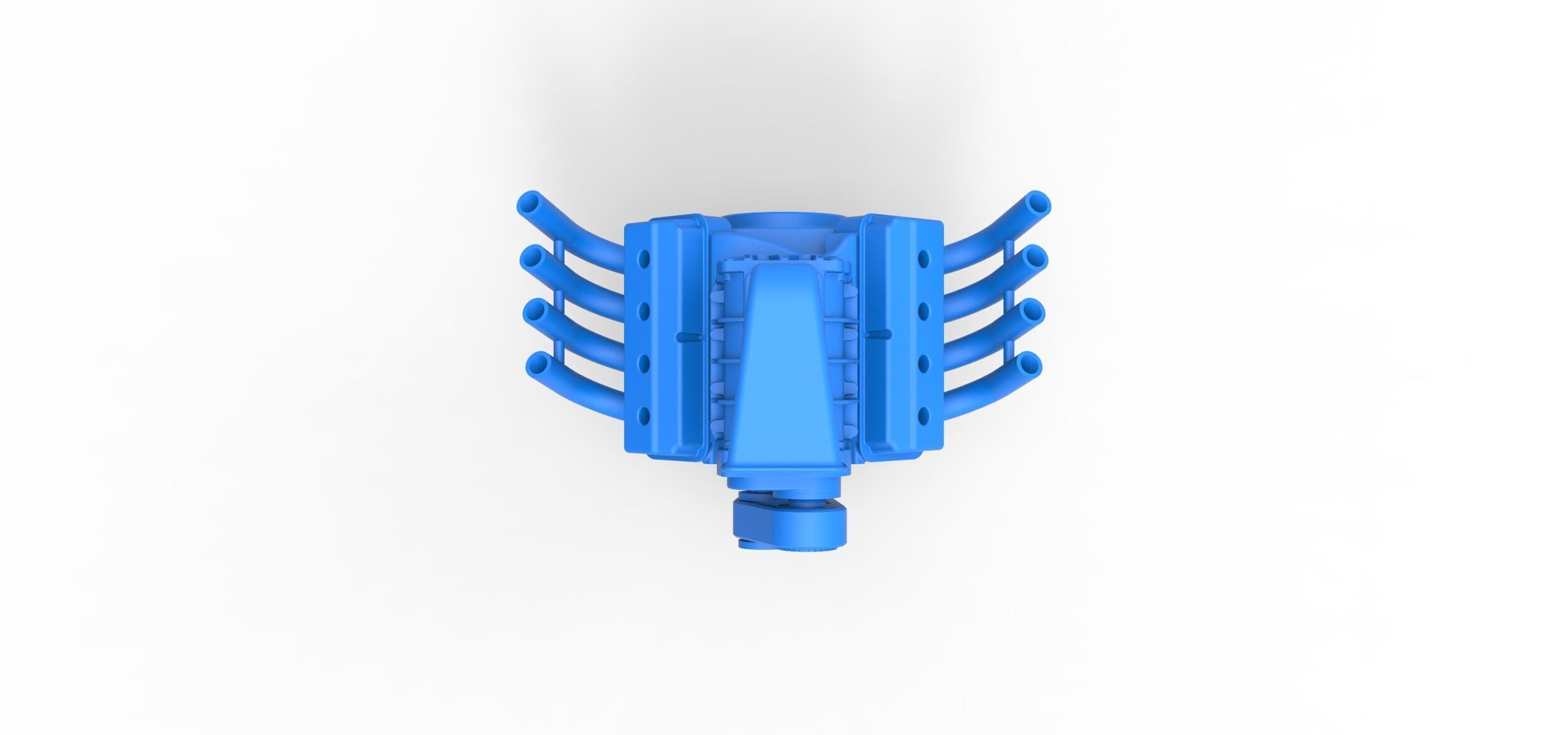 Engine V8 for vintage dragster Version 6 Scale 1 to 25 3D print model_6