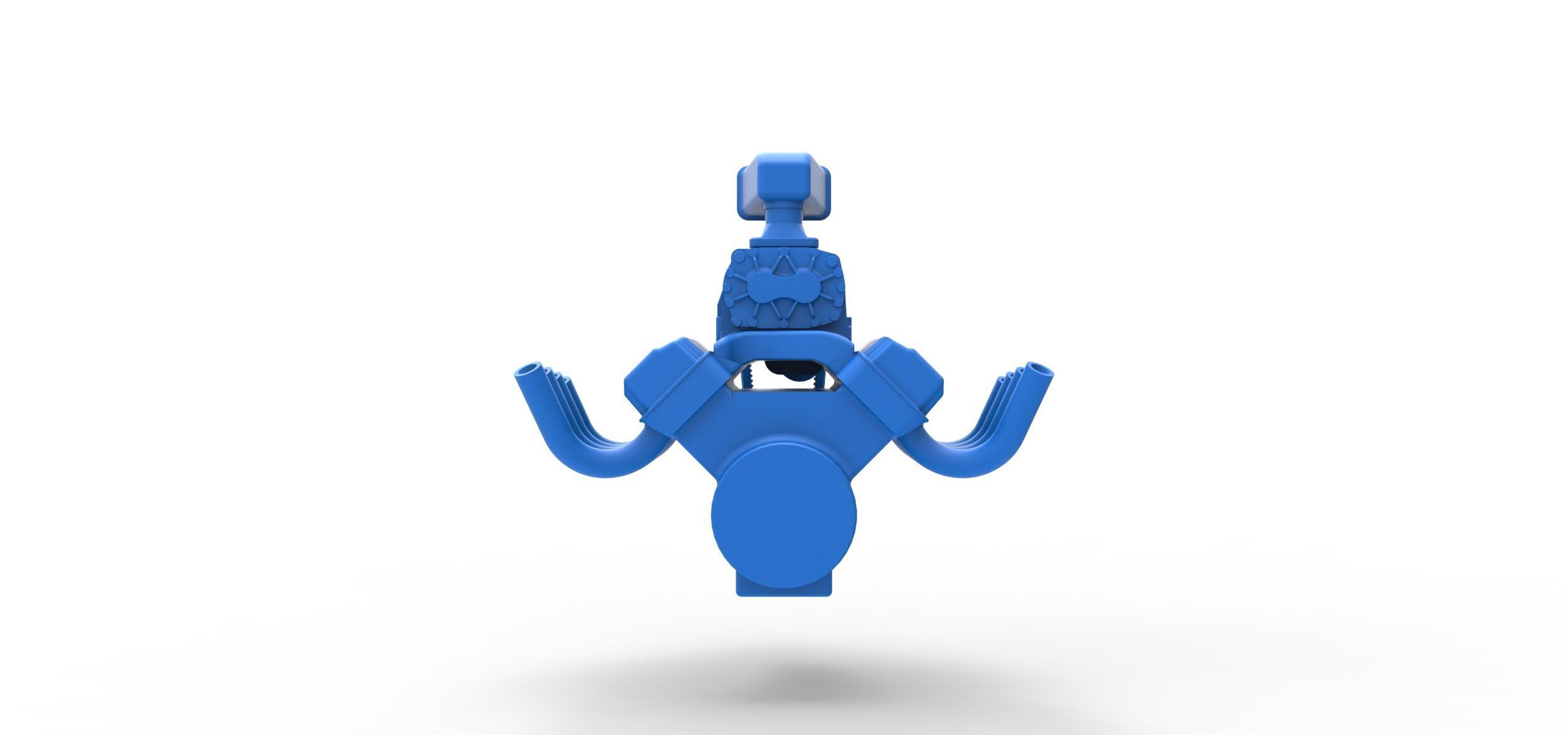 Engine V8 for vintage dragster Version 6 Scale 1 to 25 3D print model_11