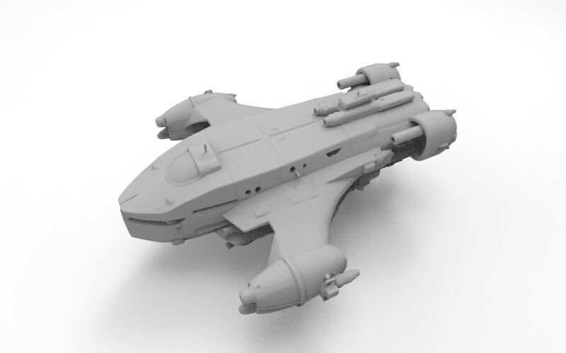 scifi spaceship 3D print model_4