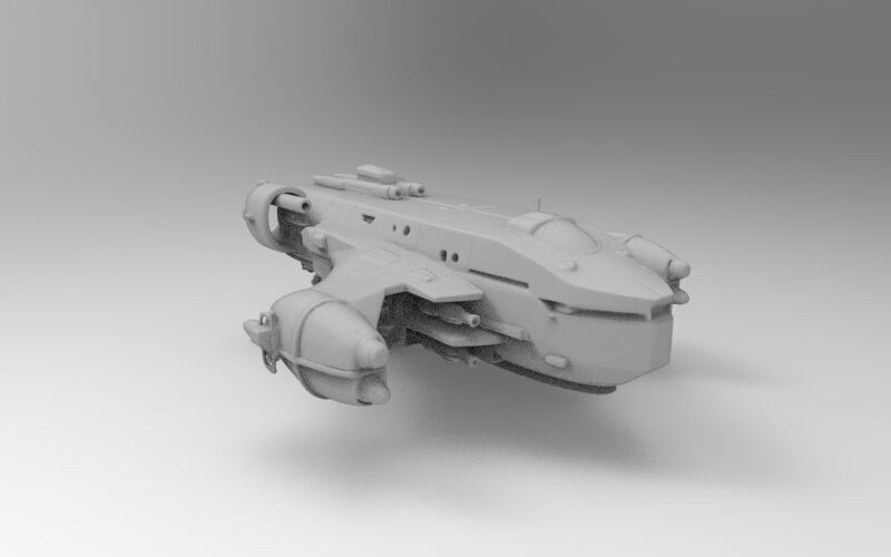 scifi spaceship 3D print model_1