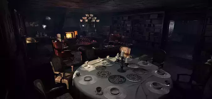 Winterbourne Mansion - Victorian Chambers and Hallways 3D model