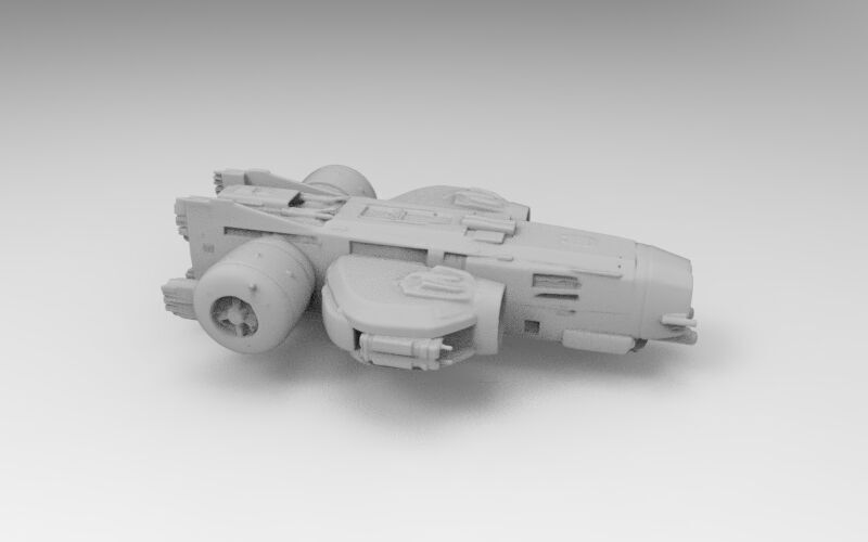 sci-fi spaceship 3D print model_5