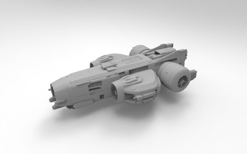 sci-fi spaceship 3D print model_3