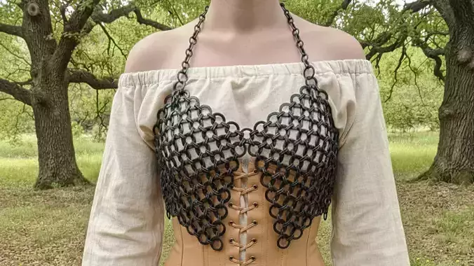 Japanese 8in2 Chainmail Lingerie Top 3D print model Japanese 8in2 Chainmail Lingerie Top 3D print model