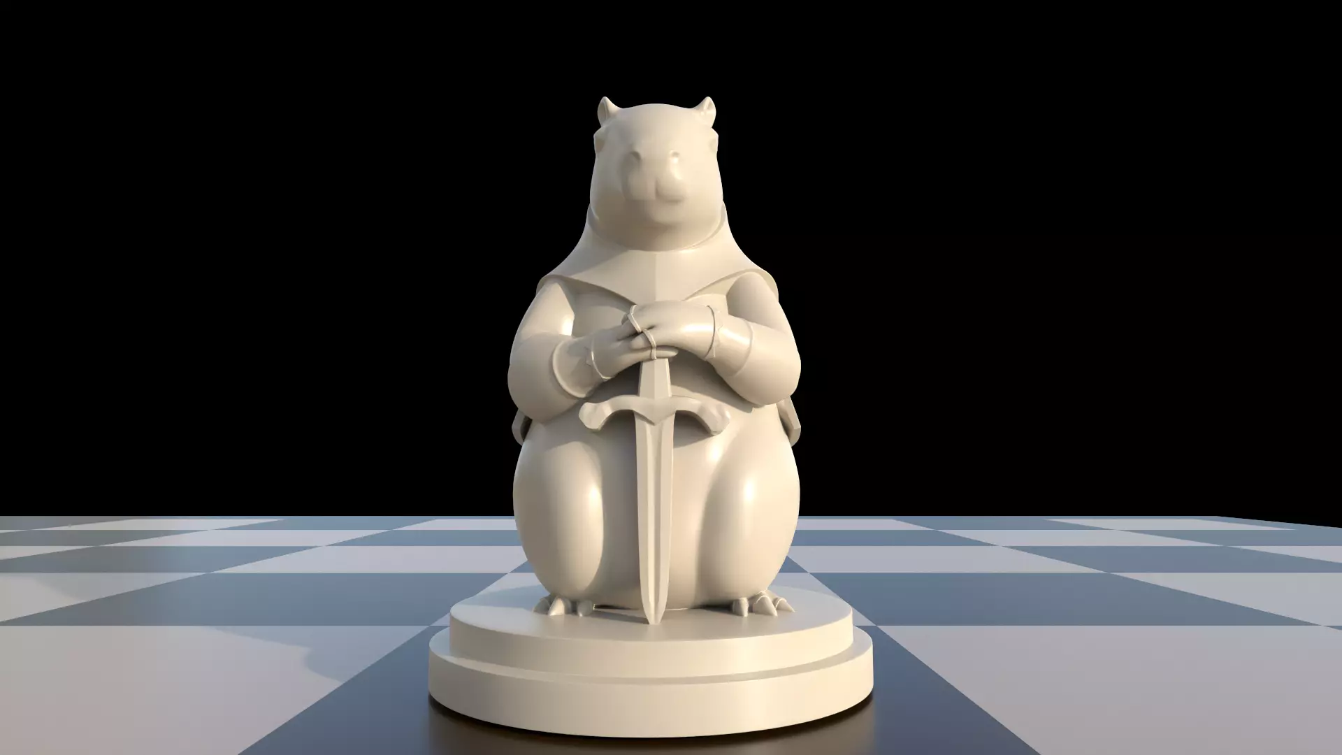 Capybara Pawn Chess 3D print model