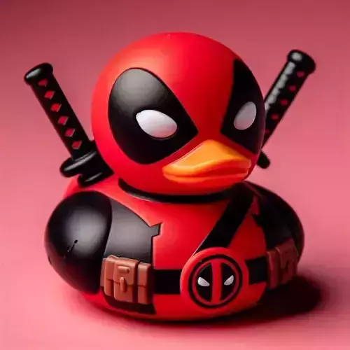 Deadpool Inspired Rubber Duck