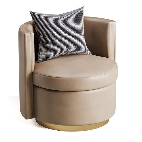 Swivel Chair Amanda 3D model 7