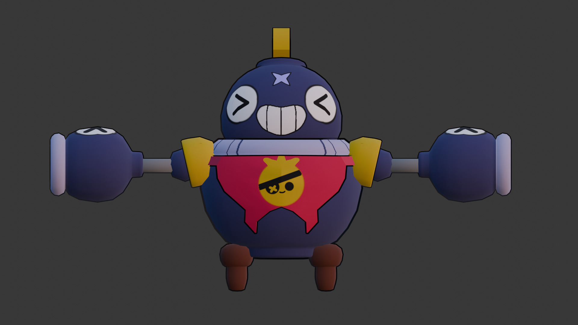 TICK FROM BRAWL STARS Low-poly 3D model_4