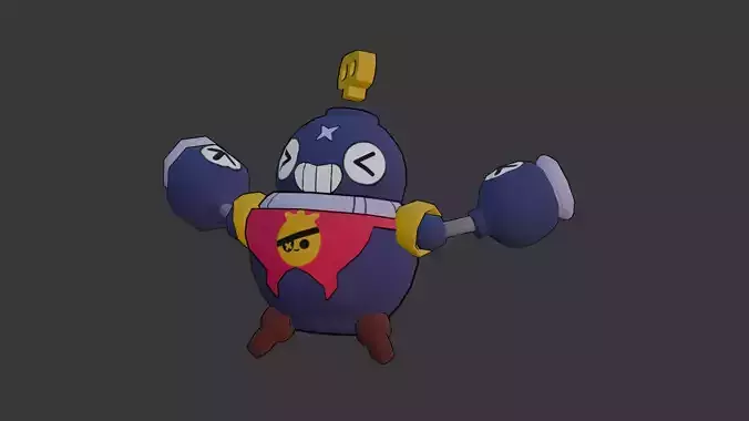 TICK FROM BRAWL STARS Low-poly 3D model