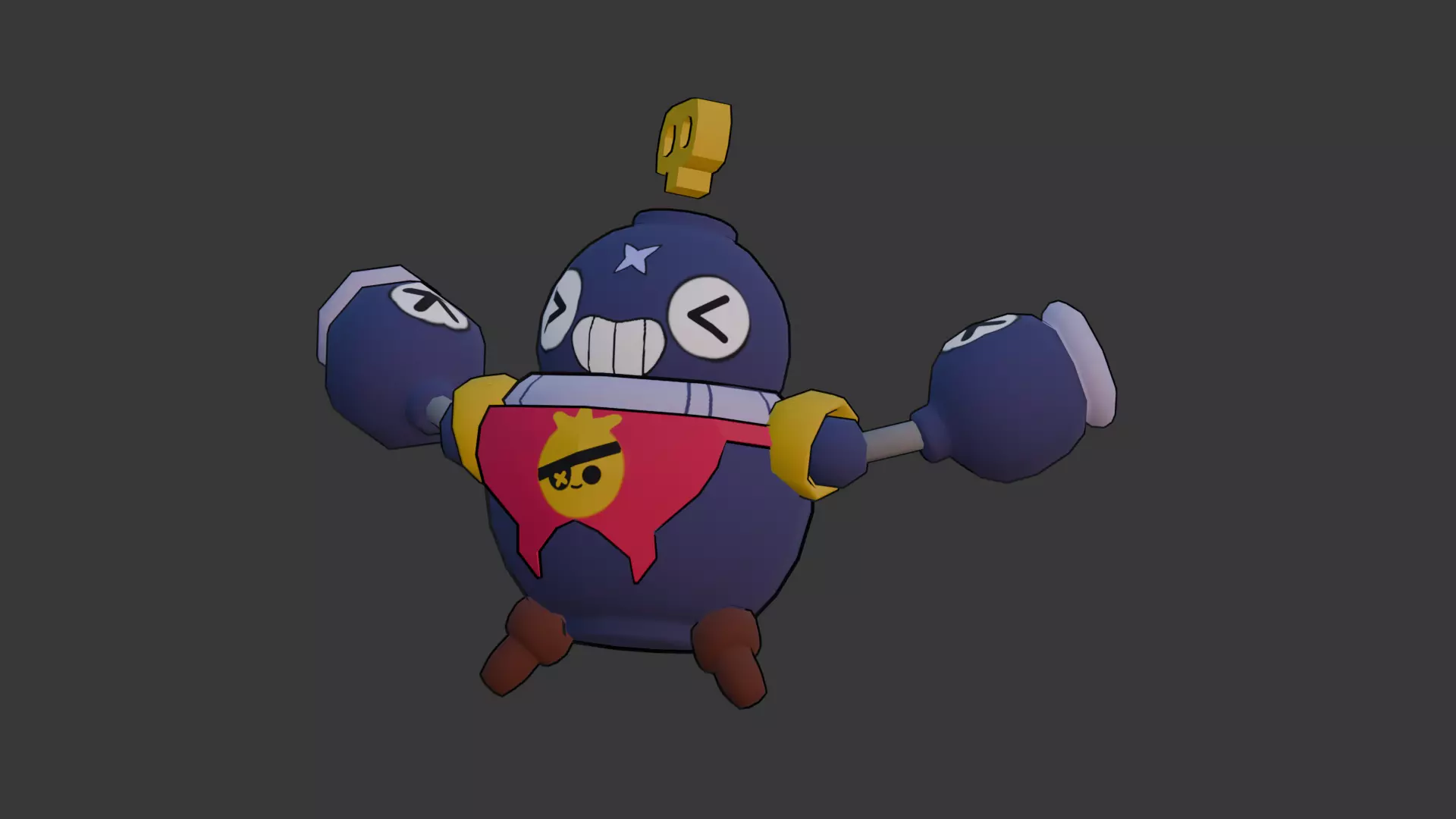 TICK FROM BRAWL STARS Low-poly 3D model_0