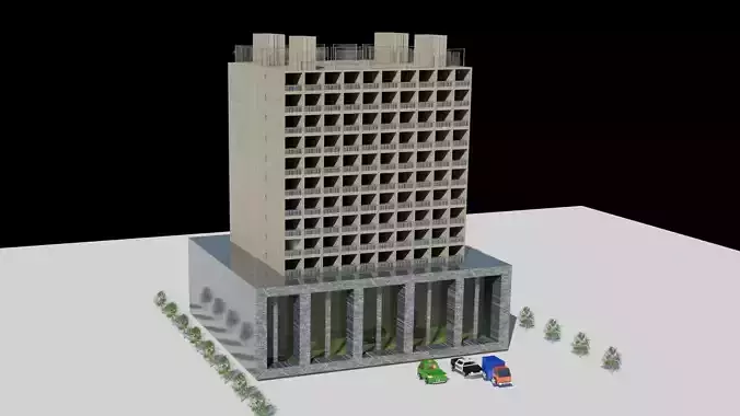 3D fancy apartment building 