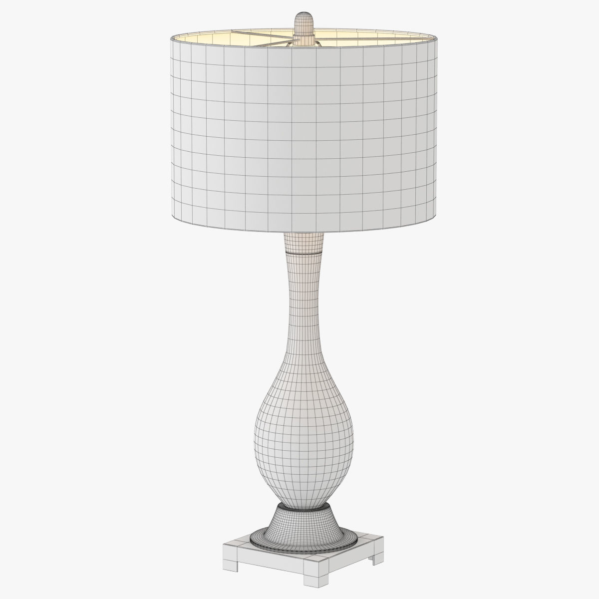 Mercury Glass Table Lamp 3D model_3