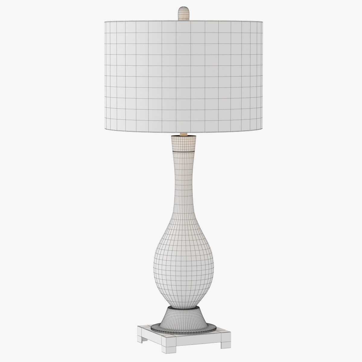 Mercury Glass Table Lamp 3D model_2