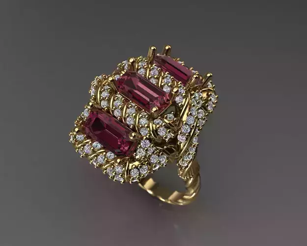 Luxury Ruby and Diamond Statement Ring
