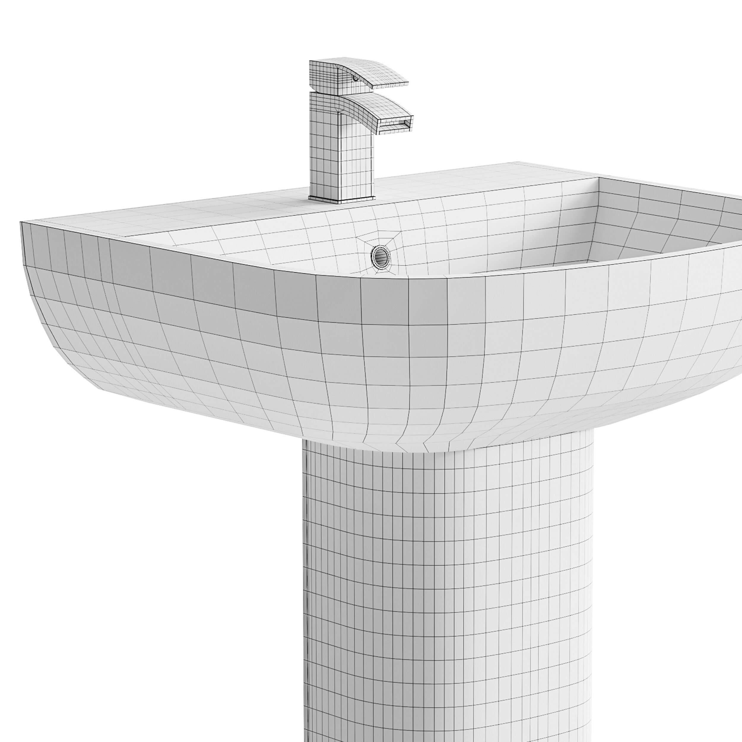 Wash Basin 3D model_14