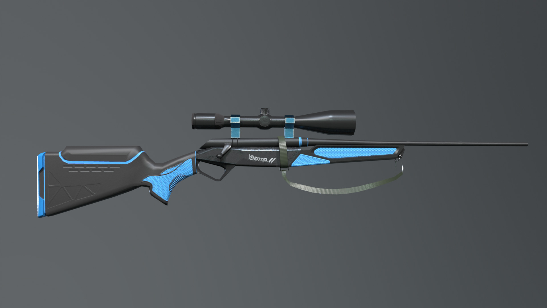 Venator Rifle Low-poly 3D model_4
