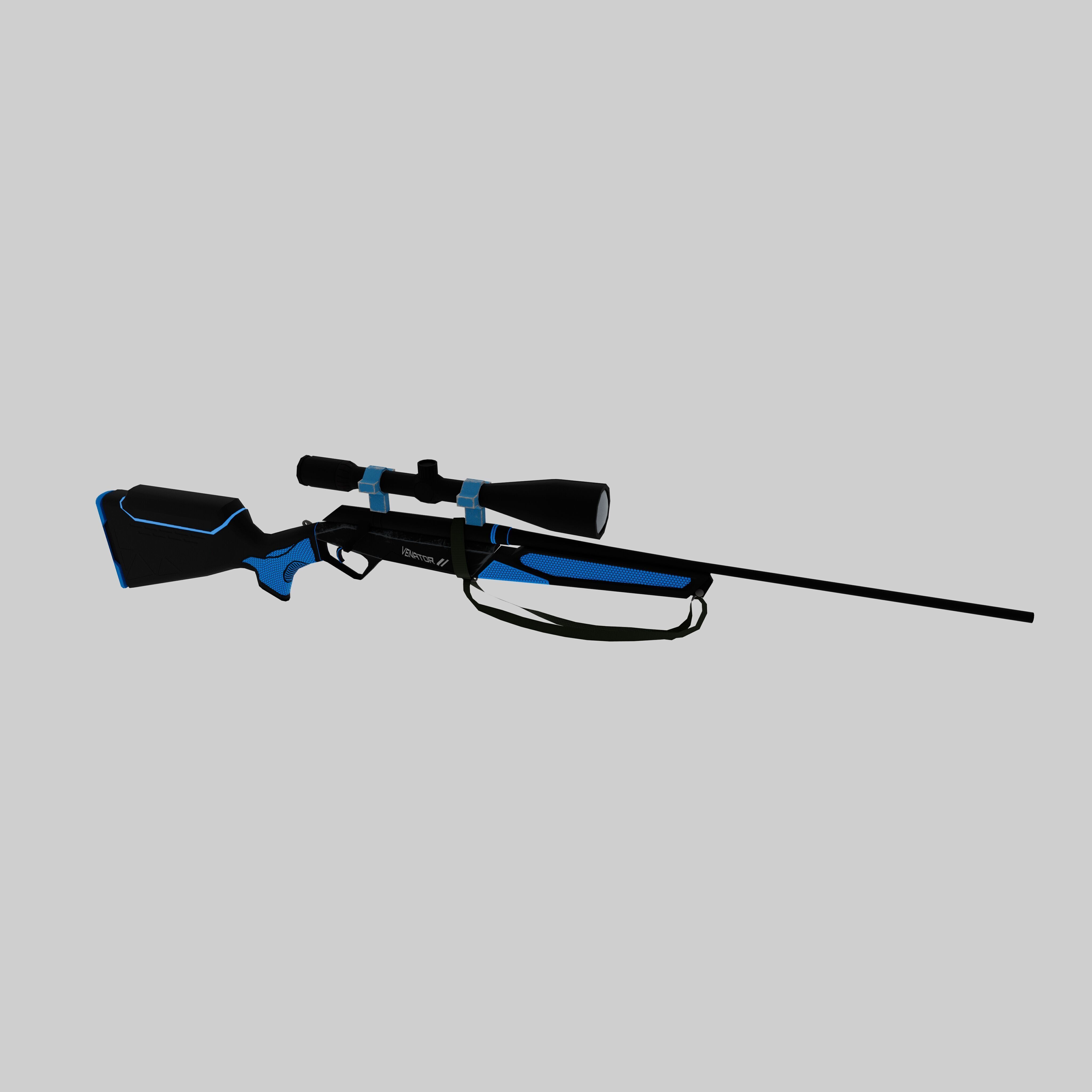 Venator Rifle Low-poly 3D model_5