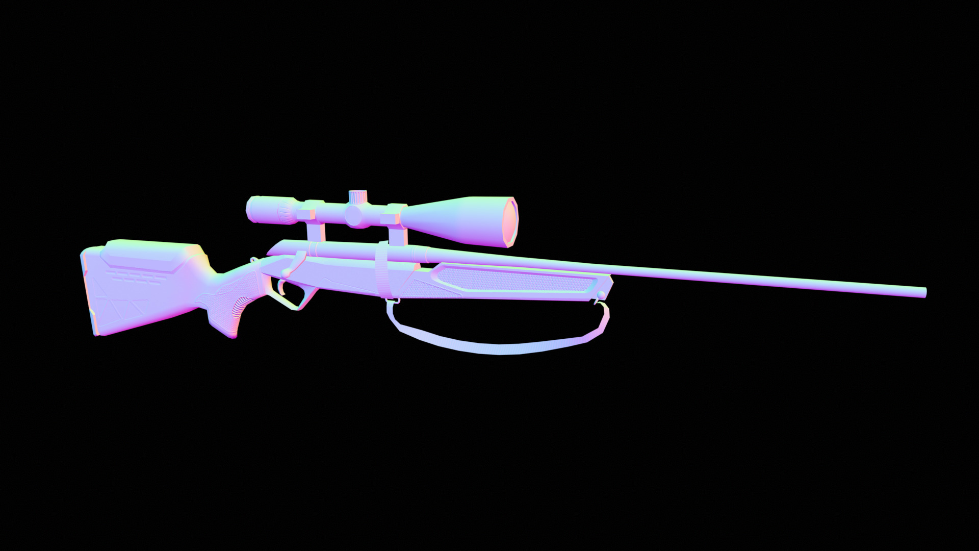 Venator Rifle Low-poly 3D model_9