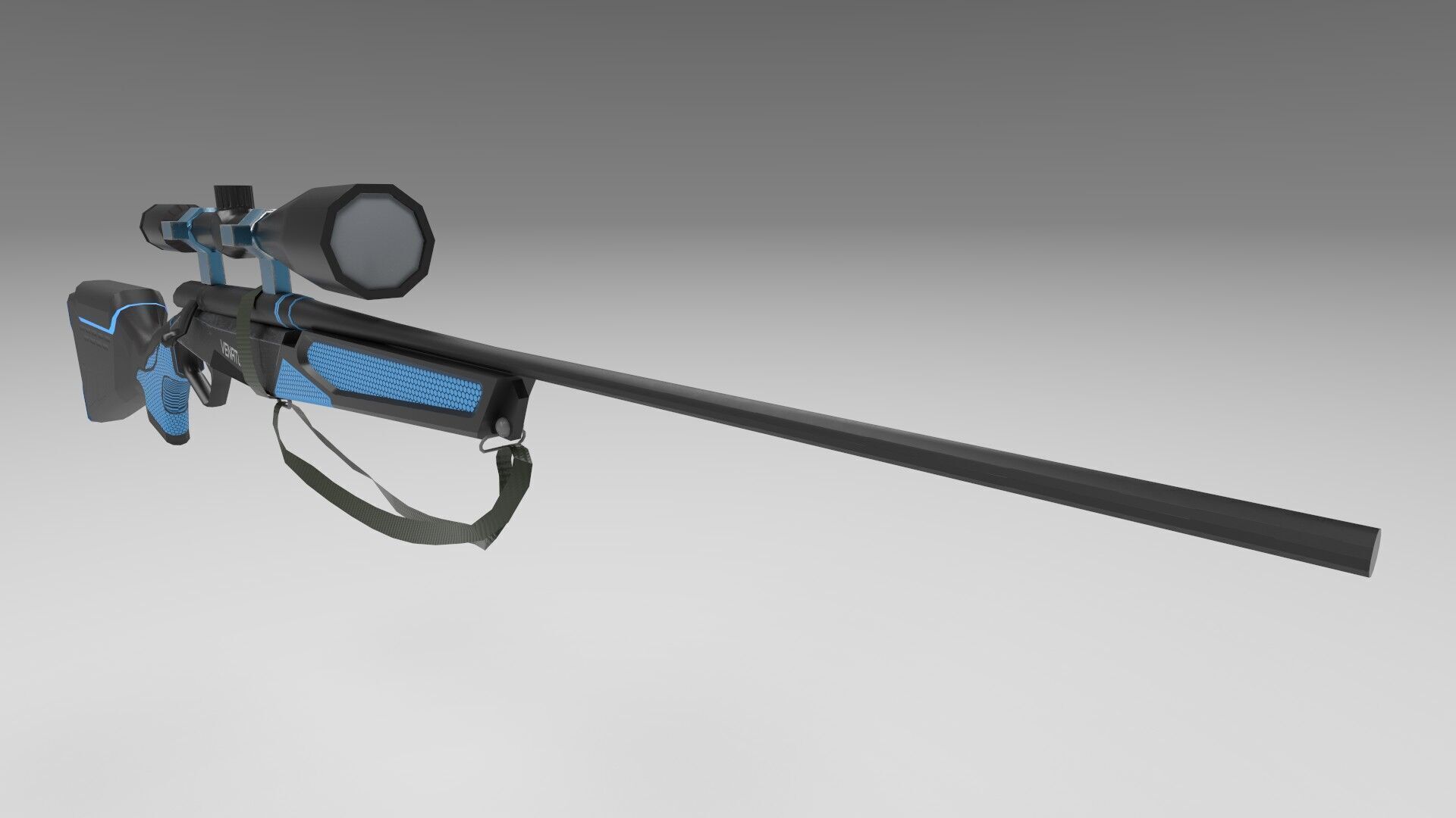 Venator Rifle Low-poly 3D model_1