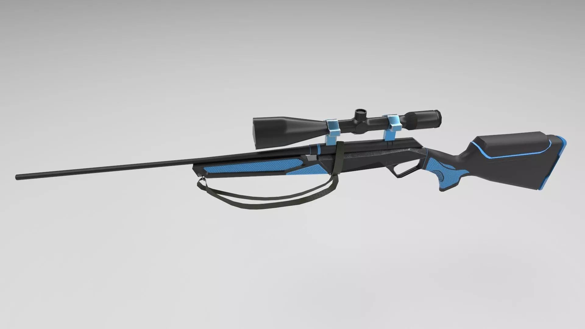 Venator Rifle Low-poly 3D model_0