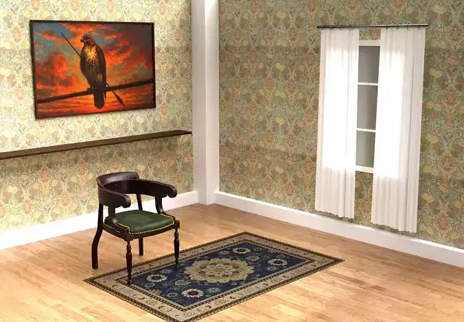 Antique Wooden Armchair