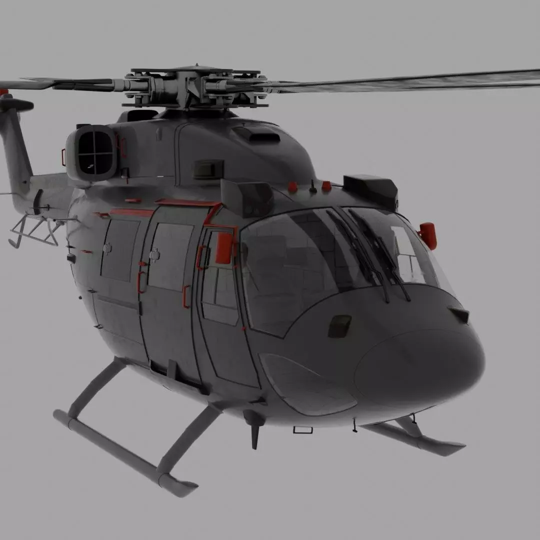 ALH Helicopter Low-poly 3D model_0
