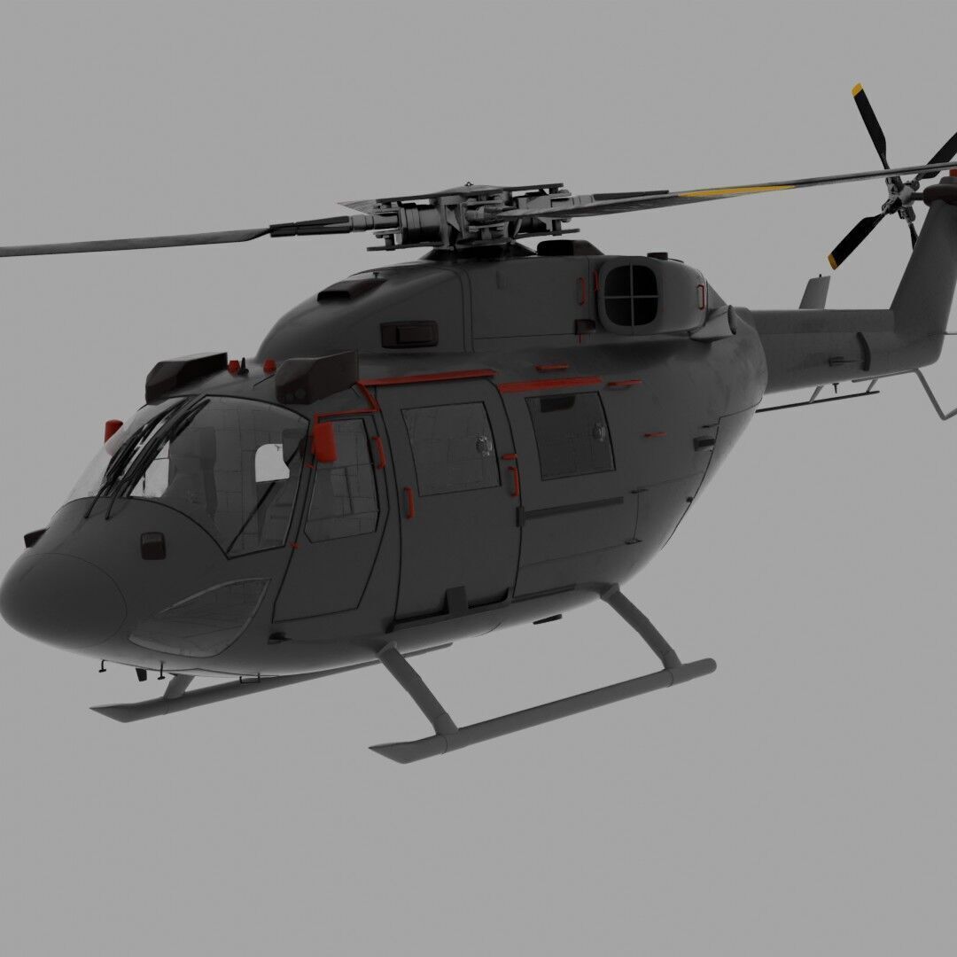 ALH Helicopter Low-poly 3D model_1