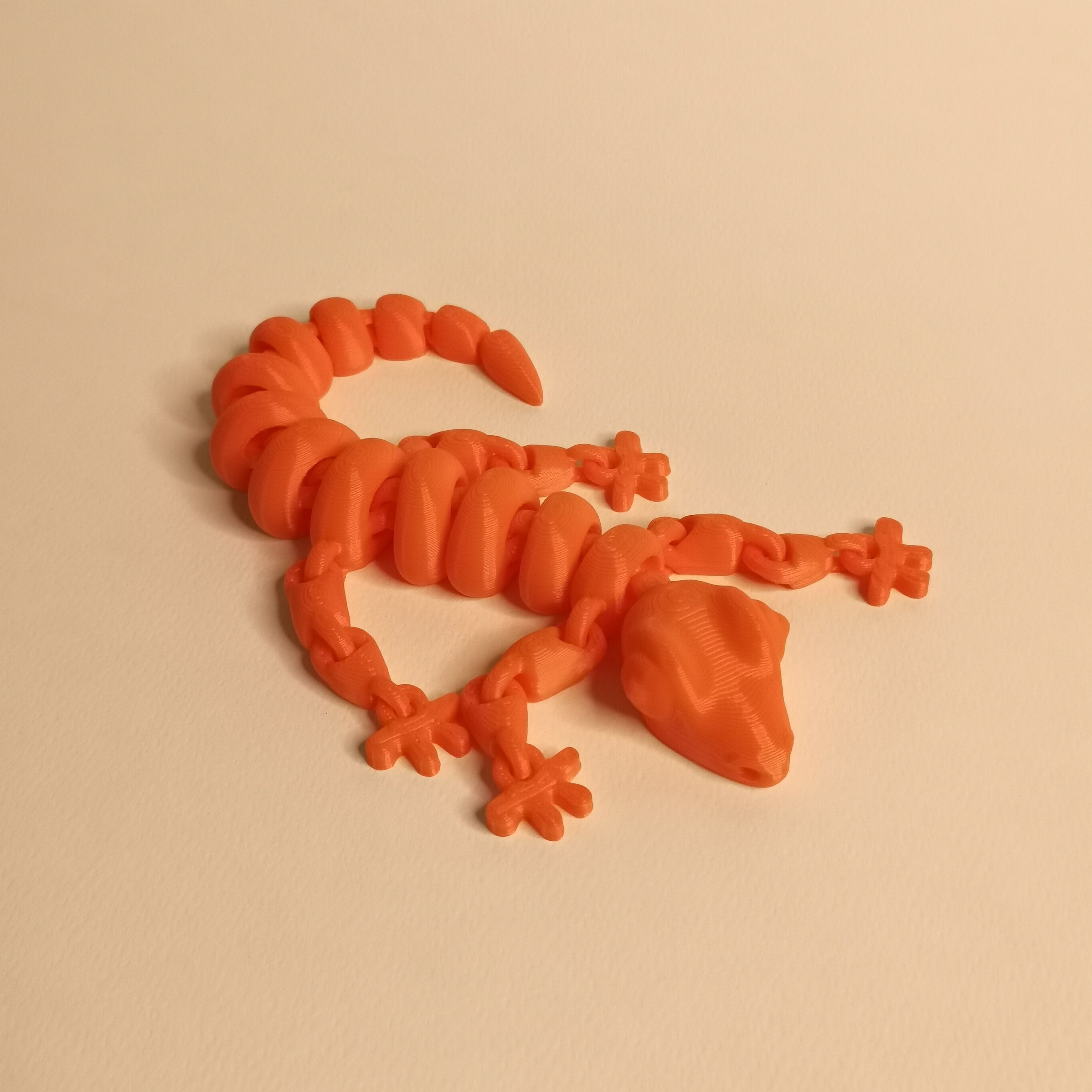 Articulated Flexi Lizard Print-in-Place Wiggly a406 3D print model_1