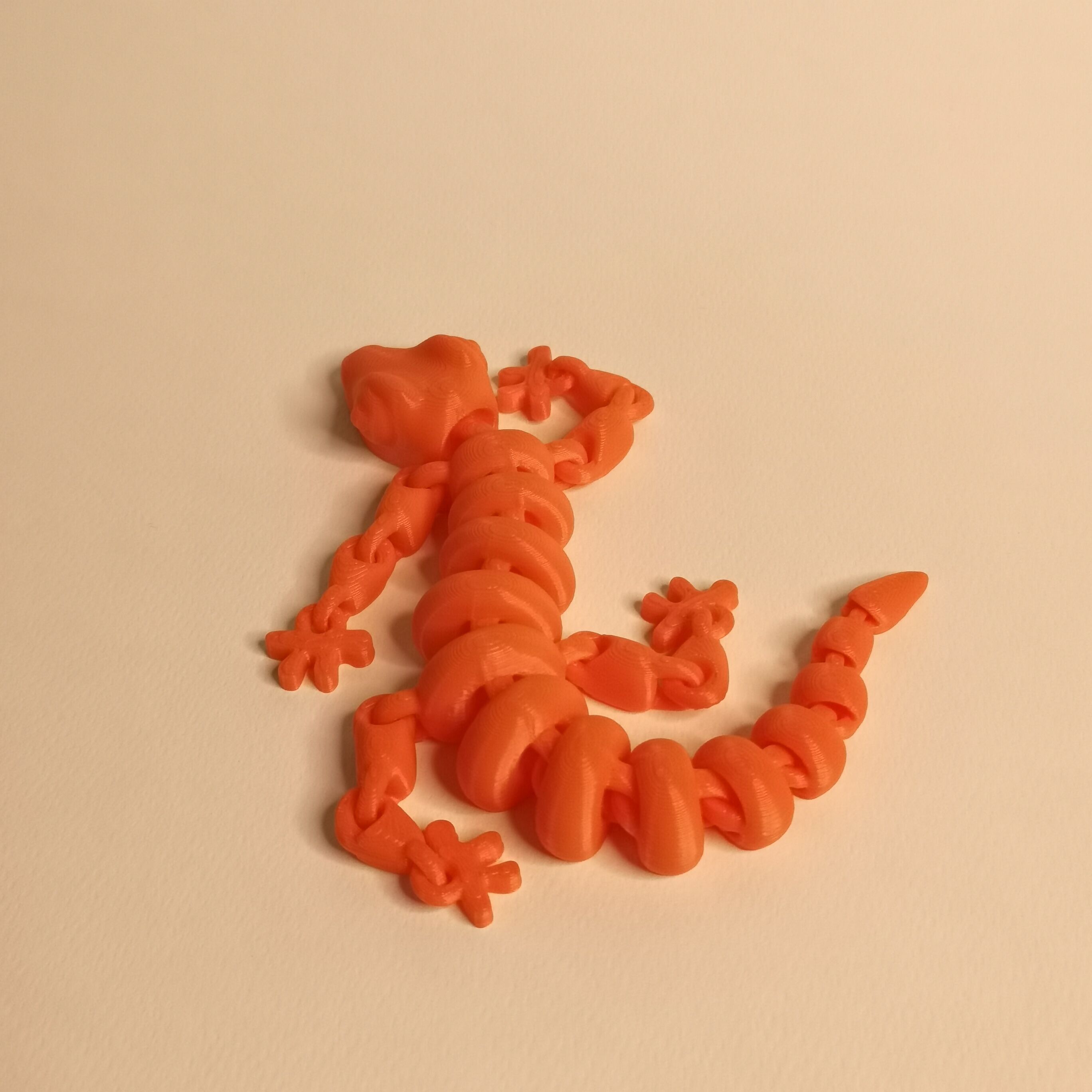 Articulated Flexi Lizard Print-in-Place Wiggly a406 3D print model_9