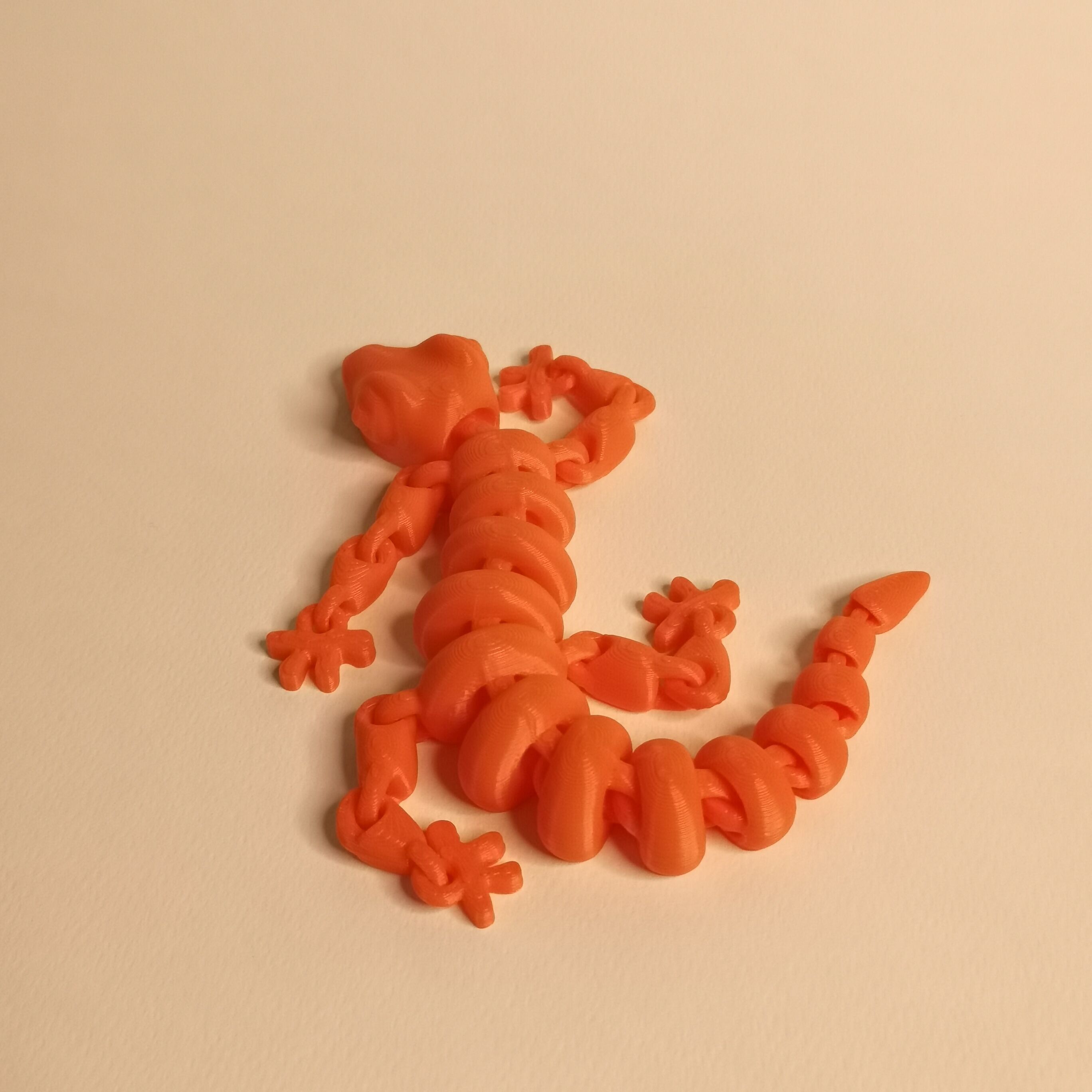 Articulated Flexi Lizard Print-in-Place Wiggly a406 3D print model_5