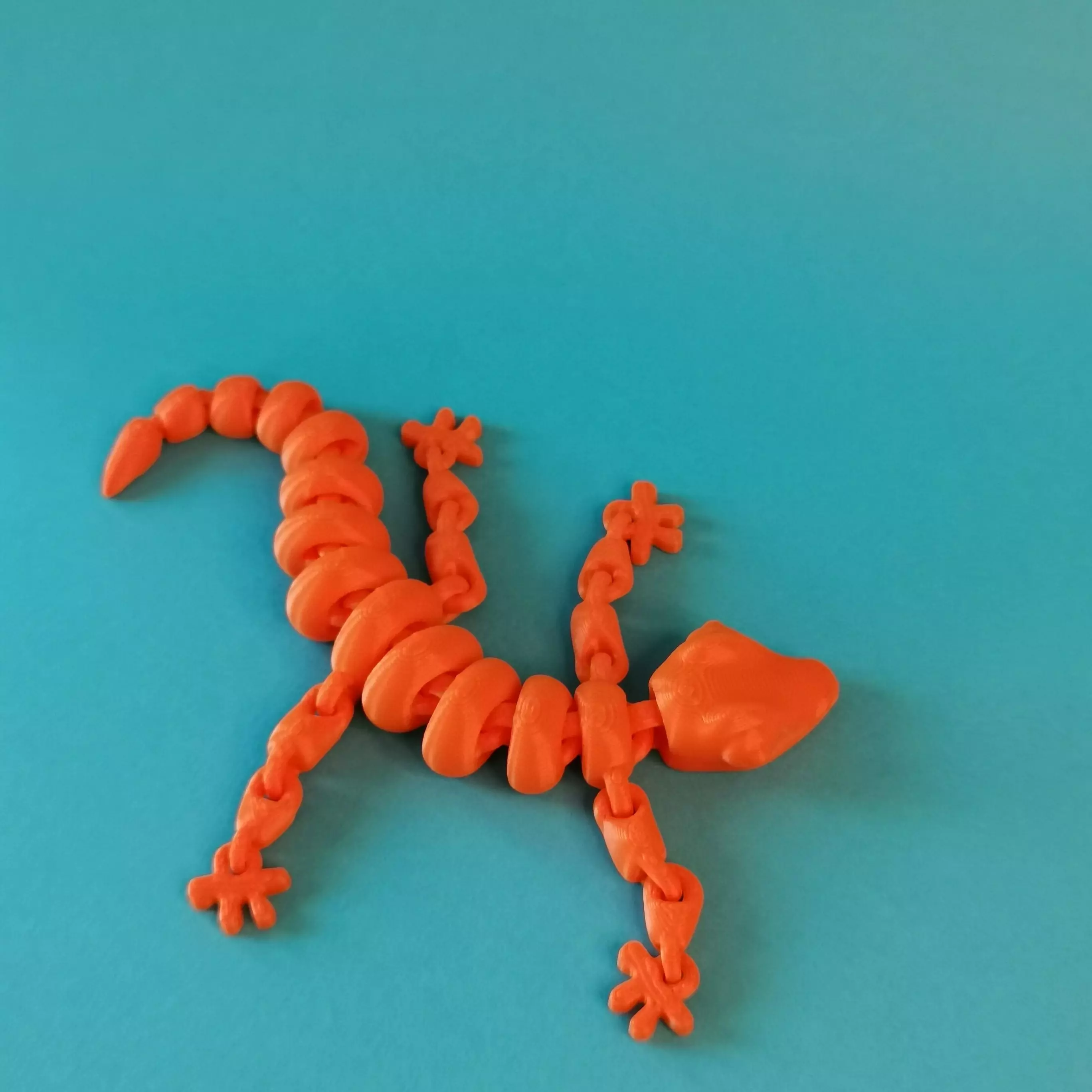 Articulated Flexi Lizard Print-in-Place Wiggly a406 3D print model_0