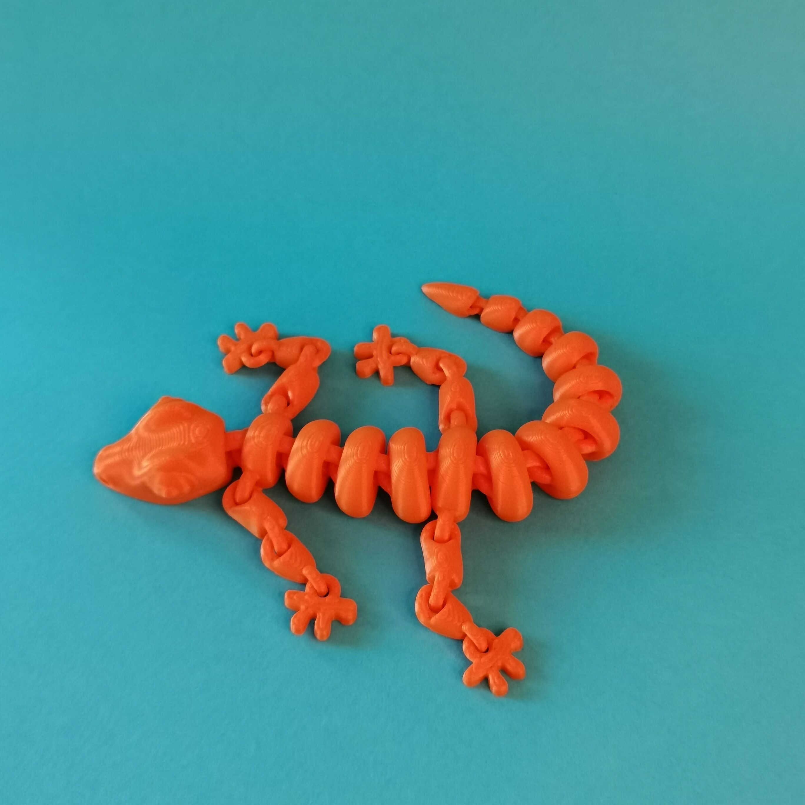 Articulated Flexi Lizard Print-in-Place Wiggly a406 3D print model_10