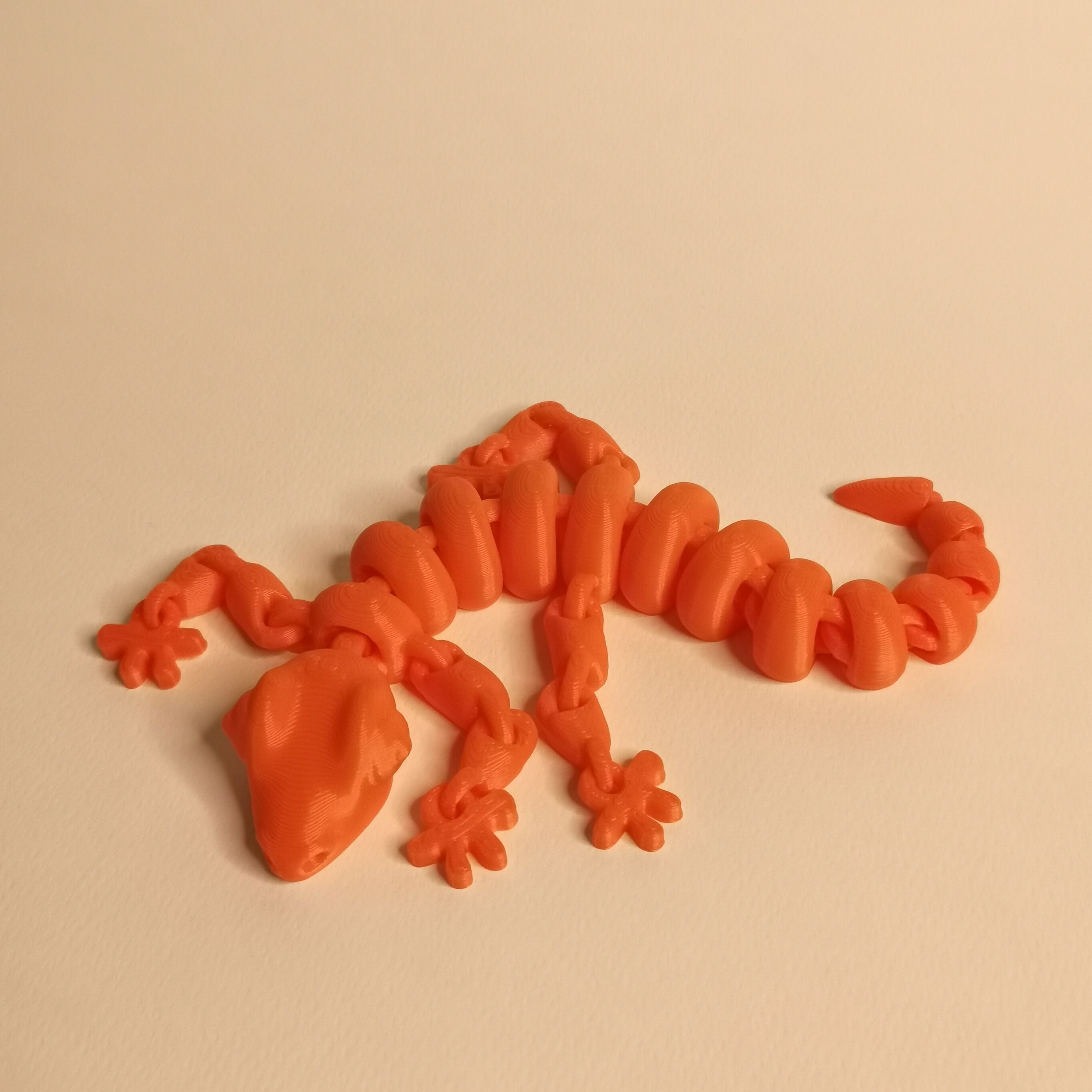 Articulated Flexi Lizard Print-in-Place Wiggly a406 3D print model_4