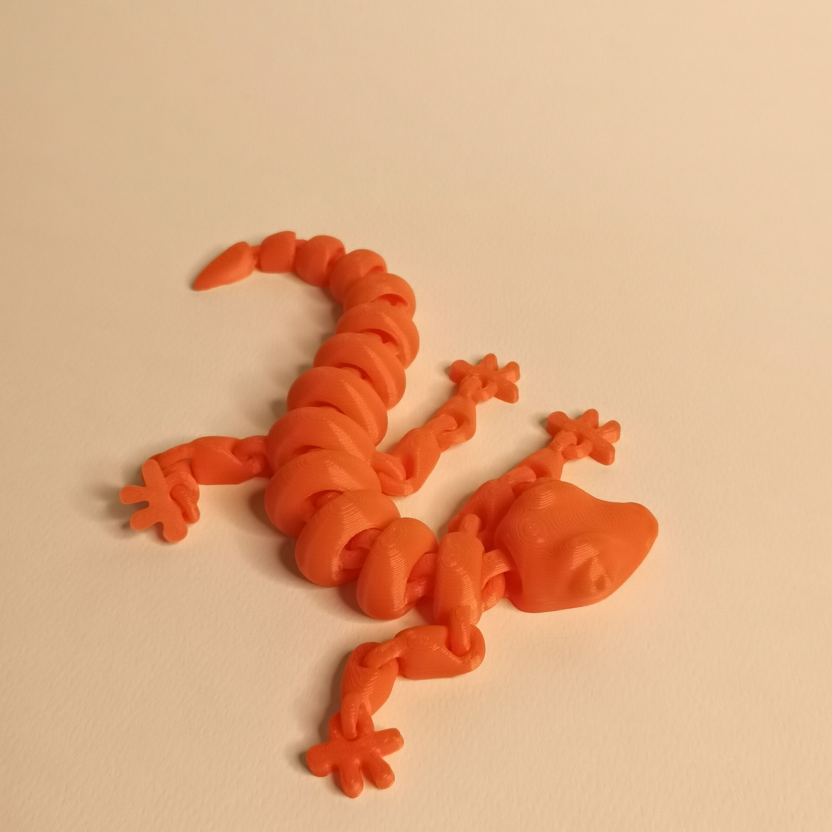 Articulated Flexi Lizard Print-in-Place Wiggly a406 3D print model_6
