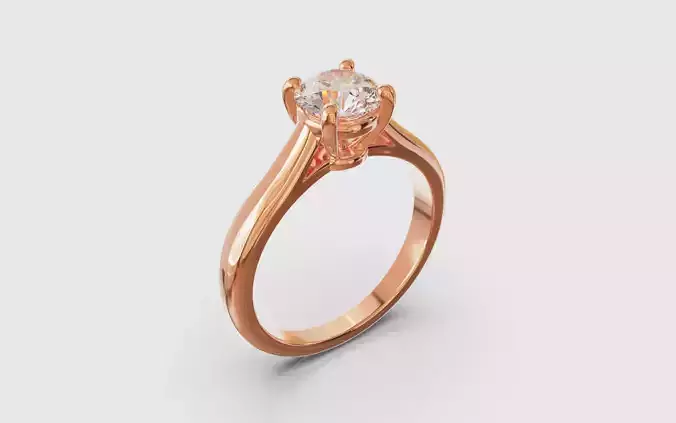 Car tier inspired solitaire engagement ring 
