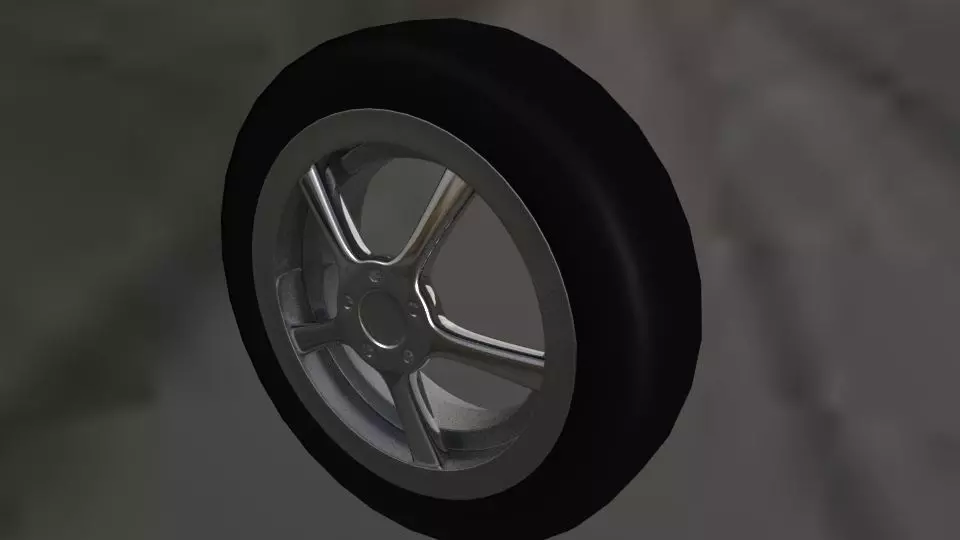 Wheel car Free 3D model