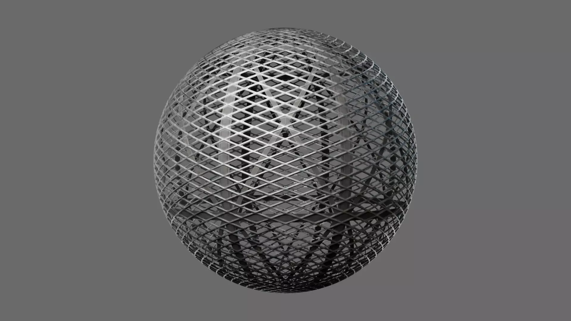 Diamond Pattern Metal Grate Seamless PBR Material Texture_0