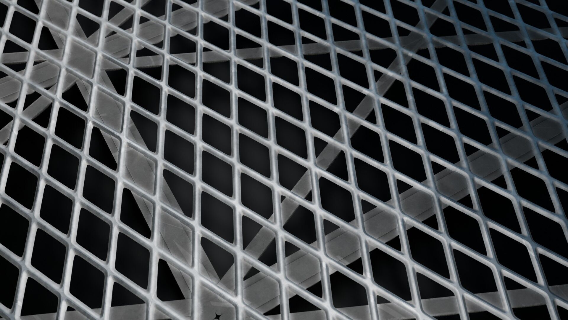 Diamond Pattern Metal Grate Seamless PBR Material Texture_2