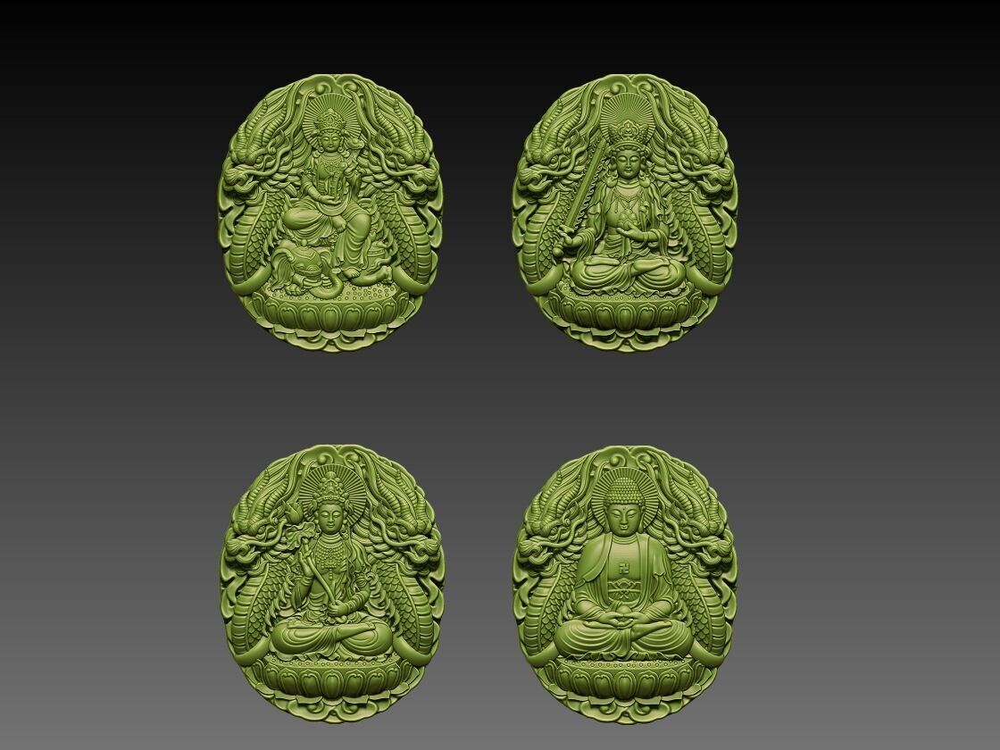 Guardian Buddhas for Chinese Zodiac 3D print model_2
