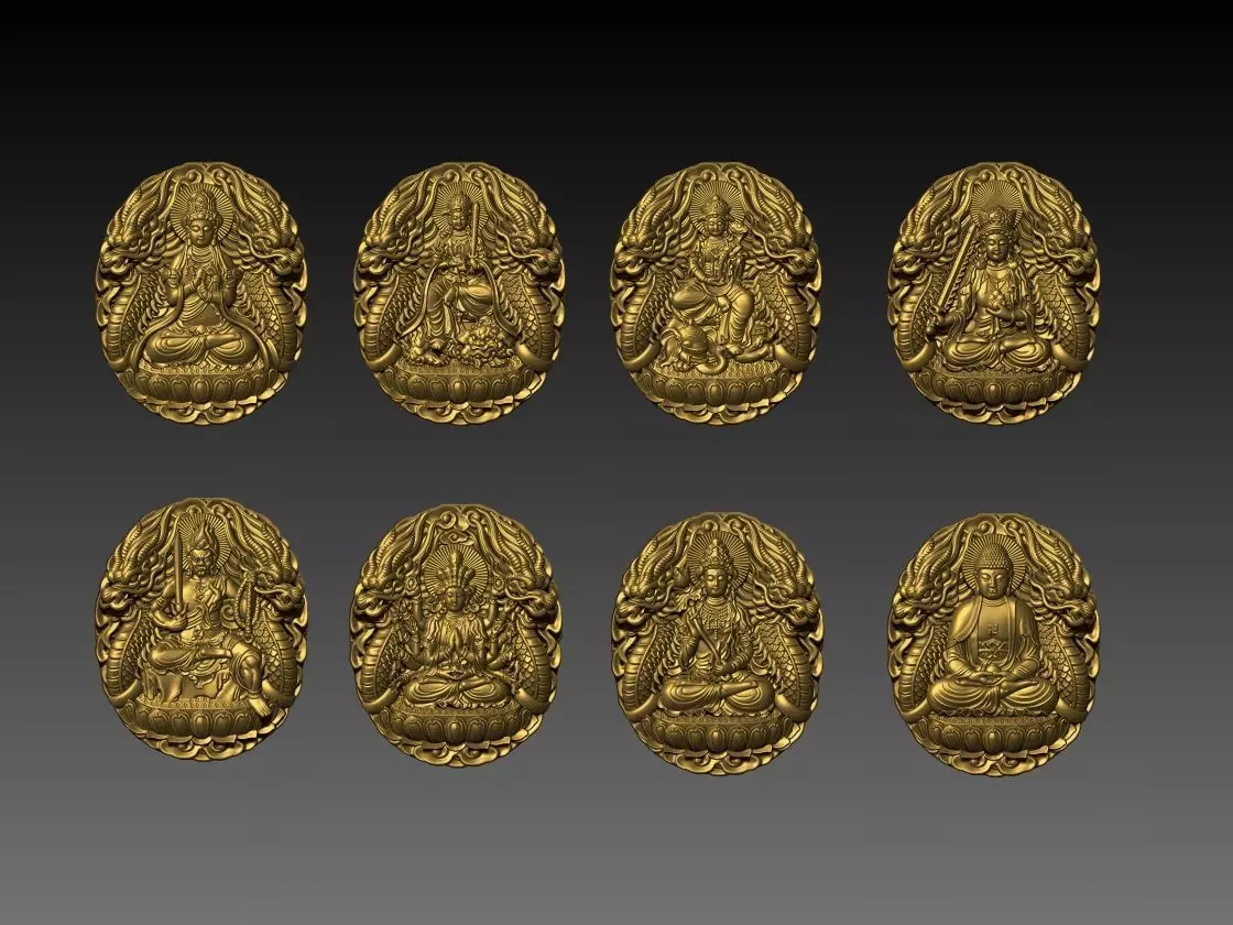 Guardian Buddhas for Chinese Zodiac 3D print model_0