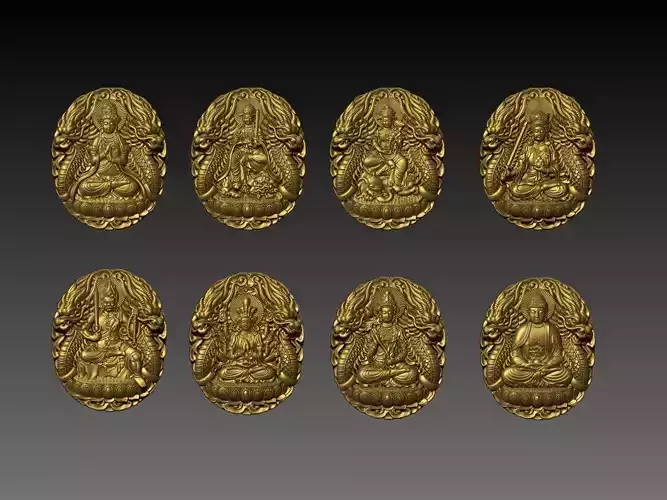 Guardian Buddhas for Chinese Zodiac 3D print model