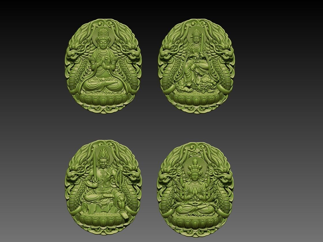 Guardian Buddhas for Chinese Zodiac 3D print model_1