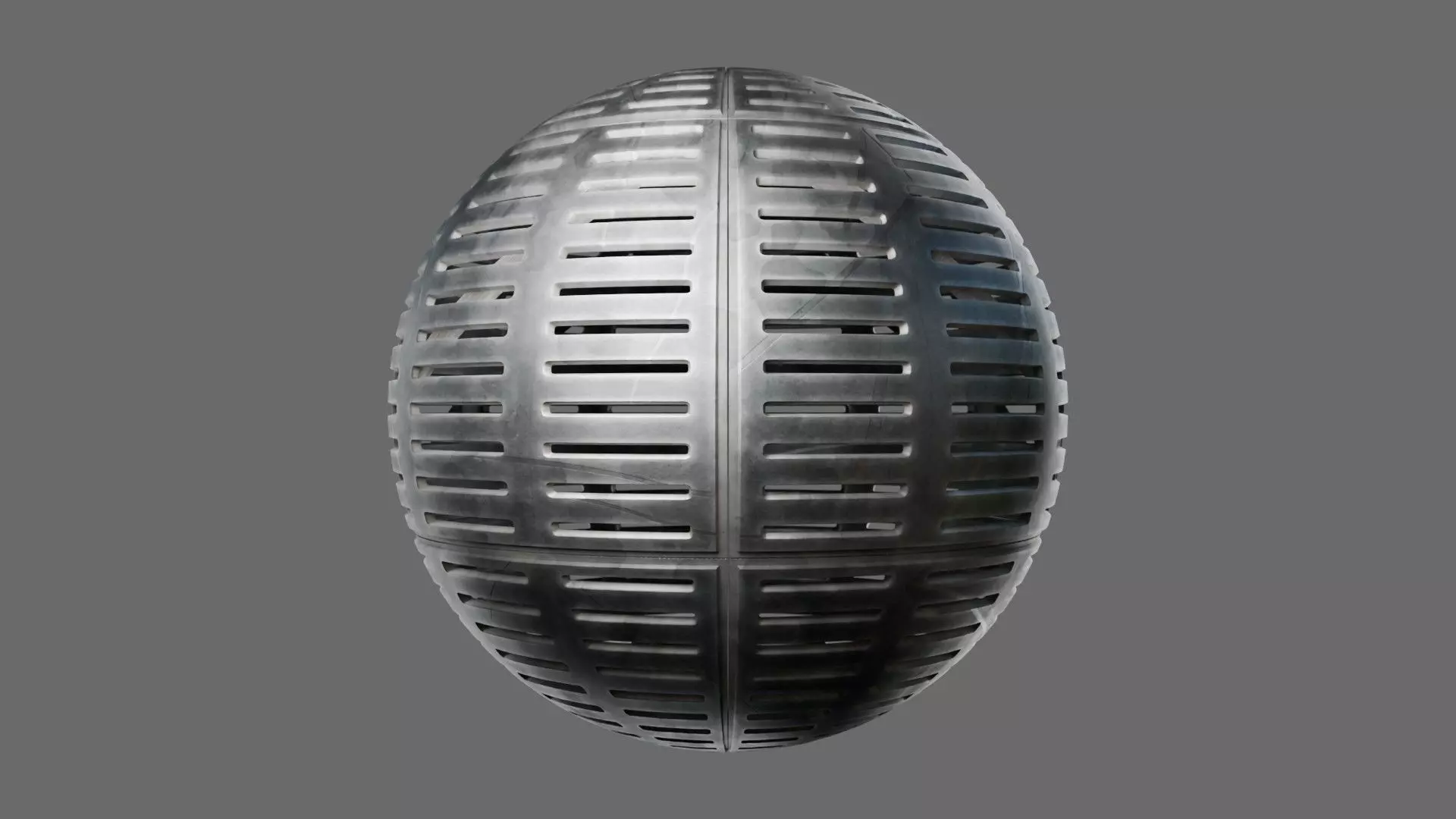 Square Tile Metal Grate Seamless PBR Material Texture_0